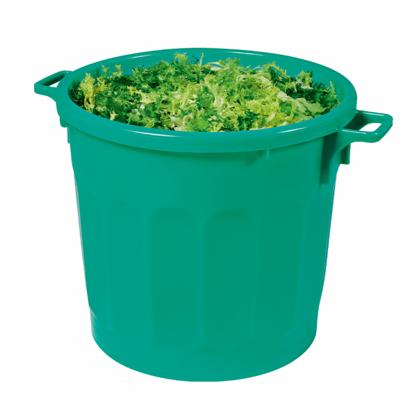 Conteneur alimentaire rond HACCP 75 L - vert