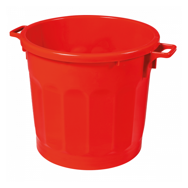 Conteneur alimentaire rond HACCP 75 L - rouge