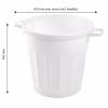 Conteneur alimentaire rond HACCP 50 L - blanc