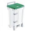 Collecteur à pédale 90 L + porte - couvercle vert