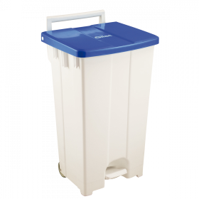 Collecteur à pédale 100 L - couvercle bleu