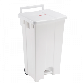 Collecteur à pédale 100 L - couvercle blanc