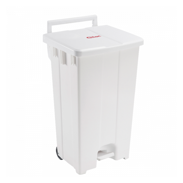 Collecteur à pédale 100 L - couvercle blanc