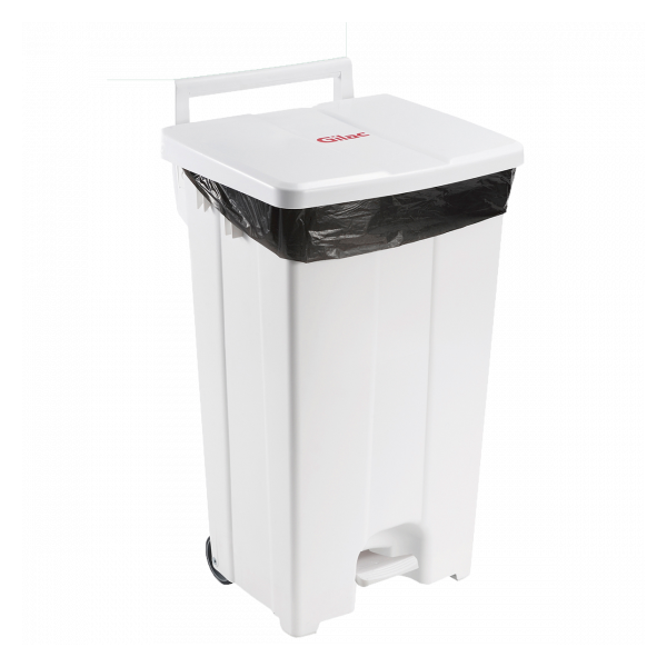 Collecteur à pédale 100 L - couvercle blanc