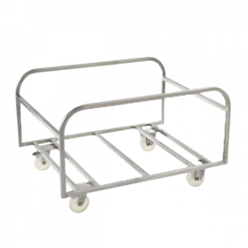 Chariot inox pour bac grand volume 500 L
