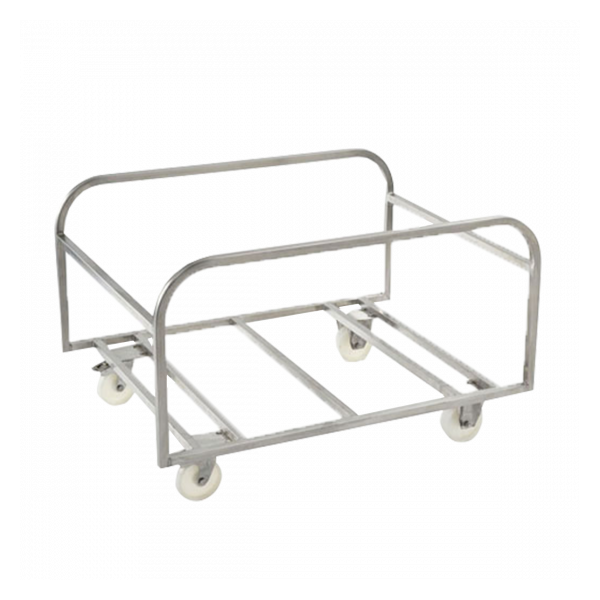 Chariot inox pour bac grand volume 500 L