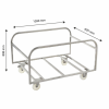 Chariot inox pour bac grand volume 500 L