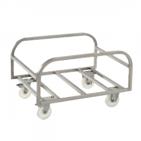 Chariot inox pour bac grand volume 220 L