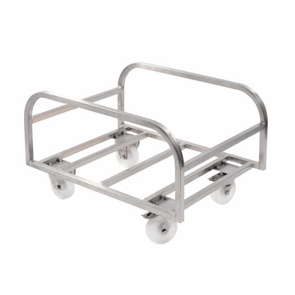 Chariot inox pour bac grand volume 100 L
