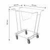 Chariot acier epoxy pour corbeilles à linge