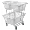 Chariot acier epoxy pour corbeilles à linge
