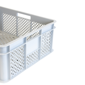 Caisse renforcée ajourée avec poignées empilable 18L - 400 x 350 x 160 gris
