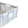 Caisse renforcée ajourée avec poignées empilable 18L - 400 x 350 x 160 gris