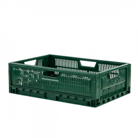 Caisse pliable empilable 600 x 400 x 190 mm 36 L - vert