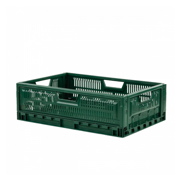Caisse pliable empilable 600 x 400 x 190 mm 36 L - vert