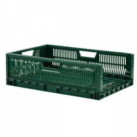 Caisse pliable empilable 600 x 400 x 190 mm 36 L - vert