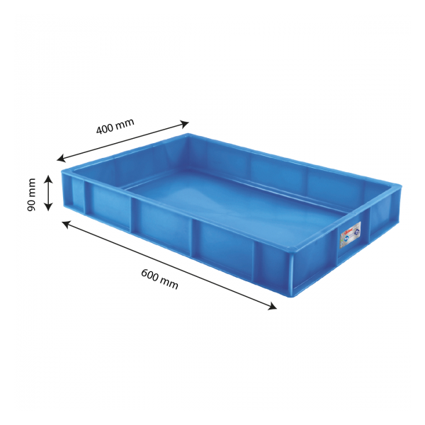 Caisse pleine Gilactiv® 600 x 400 x 90 mm 15 L - bleu