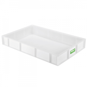 Caisse pleine biosourcée 600 x 400 x 90 mm 15 L - blanc
