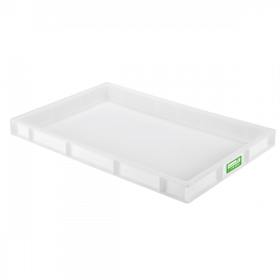 Caisse pleine biosourcée 600 x 400 x 55 mm 9 L - blanc