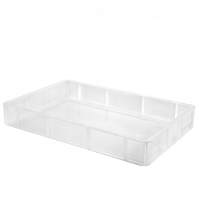 Caisse pleine 600 x 400 x 90 mm 15 L - translucide