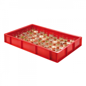 Caisse pleine 600 x 400 x 90 mm 15 L - rouge