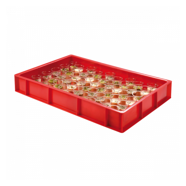 Caisse pleine 600 x 400 x 90 mm 15 L - rouge