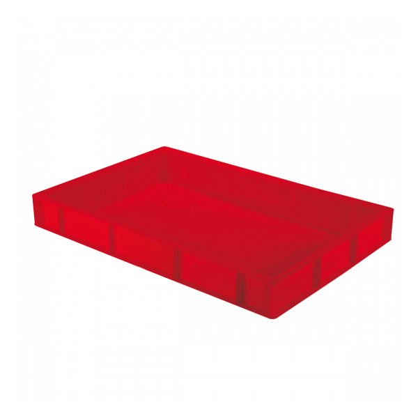 Caisse pleine 600 x 400 x 76 mm 14 L - rouge