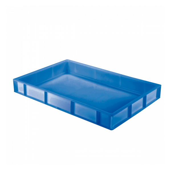 Caisse pleine 600 x 400 x 76 mm 14 L - bleu