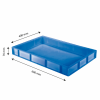 Caisse pleine 600 x 400 x 76 mm 14 L - bleu