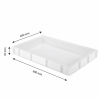 Caisse pleine 600 x 400 x 76 mm 14 L - blanc