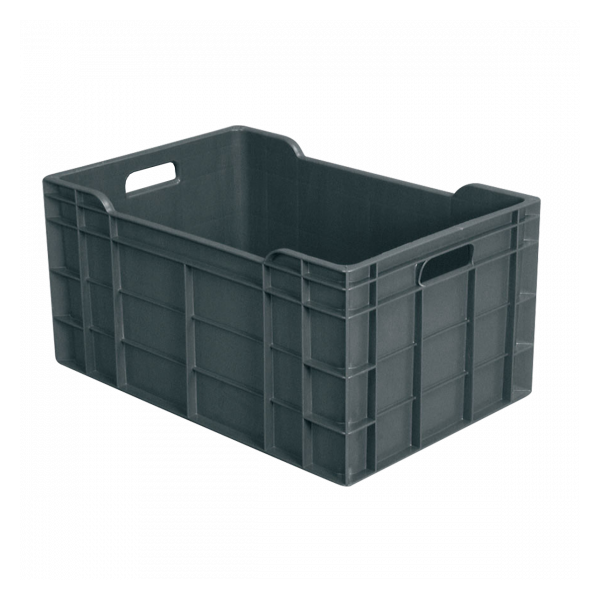 Caisse pleine 600 x 400 x 300 mm 60 L - gris
