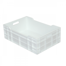 Caisse pleine 600 x 400 x 200 mm 40 L - blanc