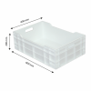 Caisse pleine 600 x 400 x 200 mm 40 L - blanc