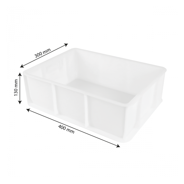 Caisse Pleine 400x300x130 - 12L - blanc