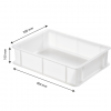 Caisse pleine 400 x 300 x 100 mm 9 L - blanc