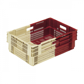 Caisse liaison froide bicolore 35 L - bordeaux/ivoire