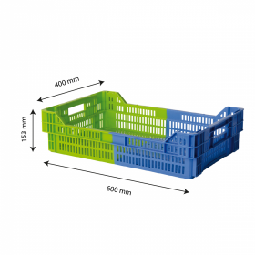 Caisse liaison froide bicolore 27 L - bleu/vert