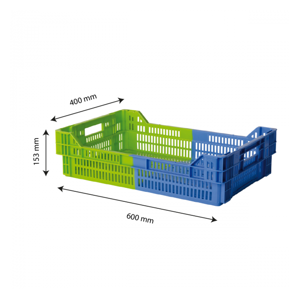 Caisse liaison froide bicolore 27 L - bleu/vert