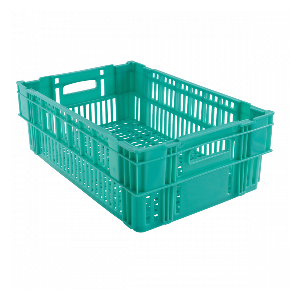 Caisse ajourée empilable 600x400 37 L - vert