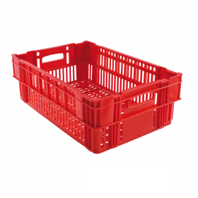 Caisse ajourée empilable 600x400 37 L - rouge