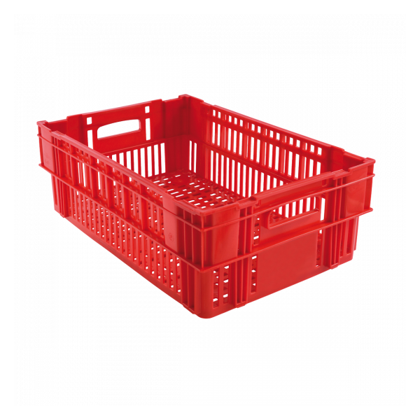 Caisse ajourée empilable 600x400 37 L - rouge