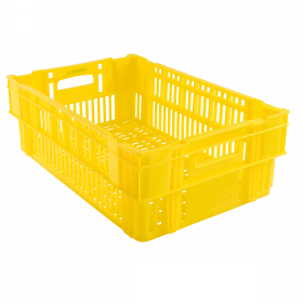 Caisse ajourée empilable 600x400 37 L - jaune