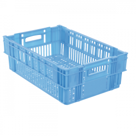 Caisse ajourée empilable 600x400 37 L - bleu