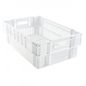 Caisse ajourée empilable 600x400 37 L - blanc