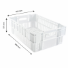 Caisse ajourée empilable 600x400 37 L - blanc