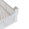 Caisse finement ajourée échancrée avec poignées 600 x 400 x 175 mm - 32 L - blanc