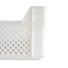 Caisse finement ajourée échancrée avec poignées 600 x 400 x 130 mm - 29 L - blanc
