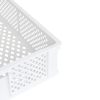 Caisse finement ajourée avec poignées 600 x 400 x 125 mm - 22 L - blanc