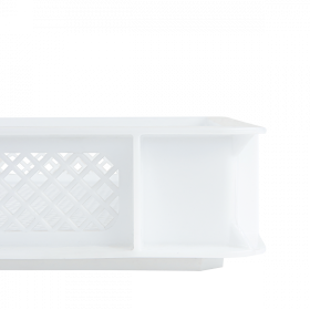 Caisse finement ajourée 600 x 400 x 70 mm 12 L - blanc