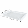 Caisse finement ajourée 600 x 400 x 70 mm 12 L - blanc